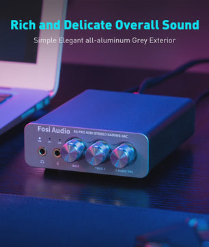 Fosi Audio K5 PRO Mini Gaming DAC & Hoofdtelefoonversterker met Microfoon