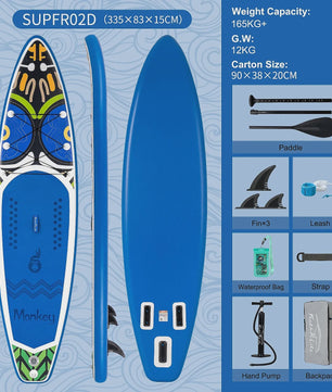 Opblaasbaar Stand Up Paddle Board (SUP) 335cm - Compleet met Peddel & Accessoires