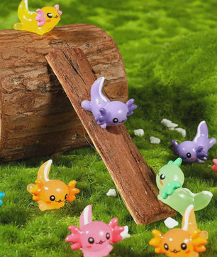 35x Schattige Axolotl Miniatuur Ornamenten - Perfect voor Aquarium & Sprookjes Tuin Decoratie