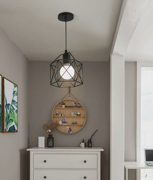 Moderne LED Hanglamp Goud/Zwart - Minimalistische Metalen Kooi Design