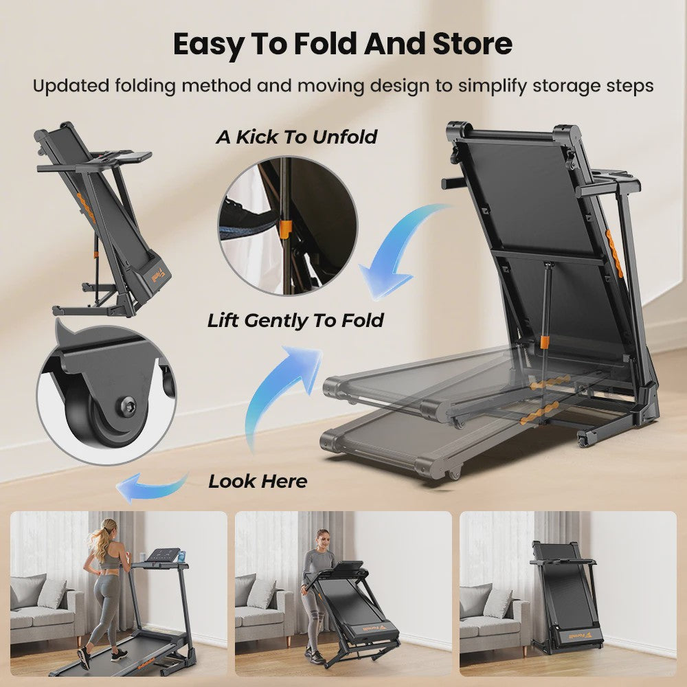 Formill FT61 Opvouwbare Loopband: 3.0HP Motor, 15% Helling, 13.5km/u, Schokabsorberend & Stil