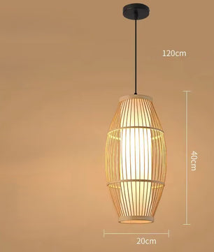 Rotan Hanglamp van Handgemaakt Bamboe – Natuurlijke Plafondlamp met E27 Fitting – Boho & Japandi Design – Voor Woonkamer, Eetkamer & Slaapkamer
