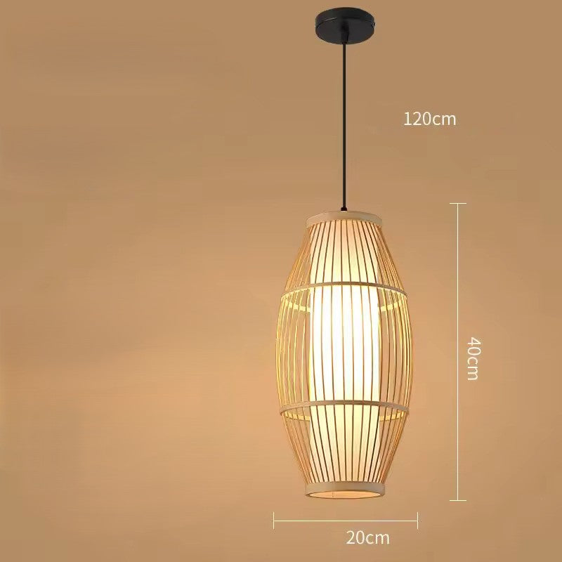 Rotan Hanglamp van Handgemaakt Bamboe – Natuurlijke Plafondlamp met E27 Fitting – Boho & Japandi Design – Voor Woonkamer, Eetkamer & Slaapkamer