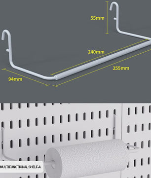 Modulaire Bureau Pegboard Organizer - Wandmontage, Staand & Clip-on