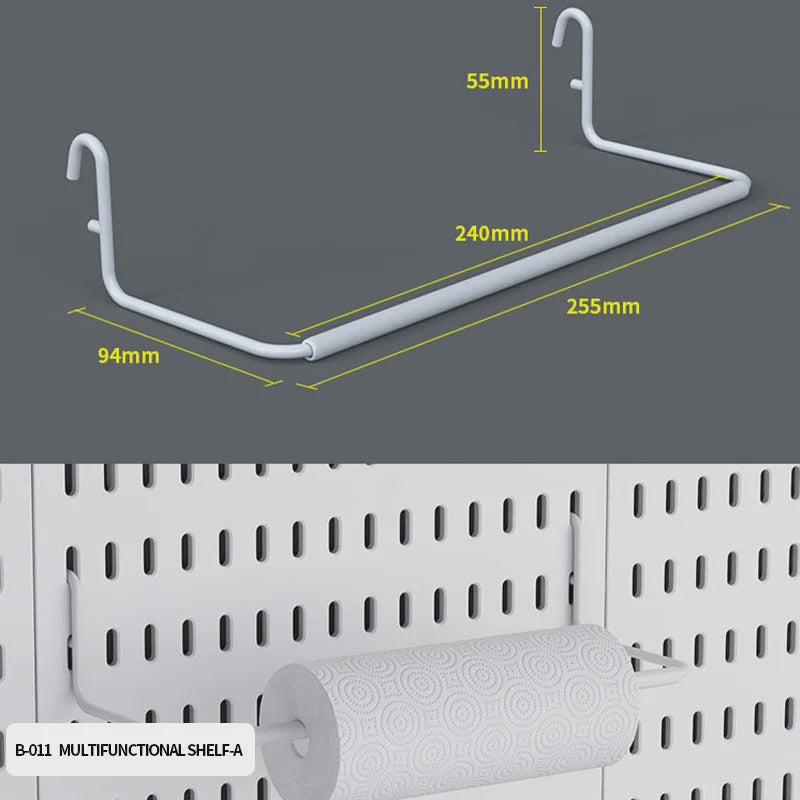 Modulaire Bureau Pegboard Organizer - Wandmontage, Staand & Clip-on