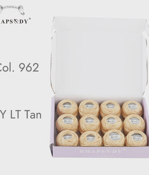 Rhapsody Pearl Cotton Garen Set - Maat 8 - 12 Bollen voor Haken, Borduren & Knutselen