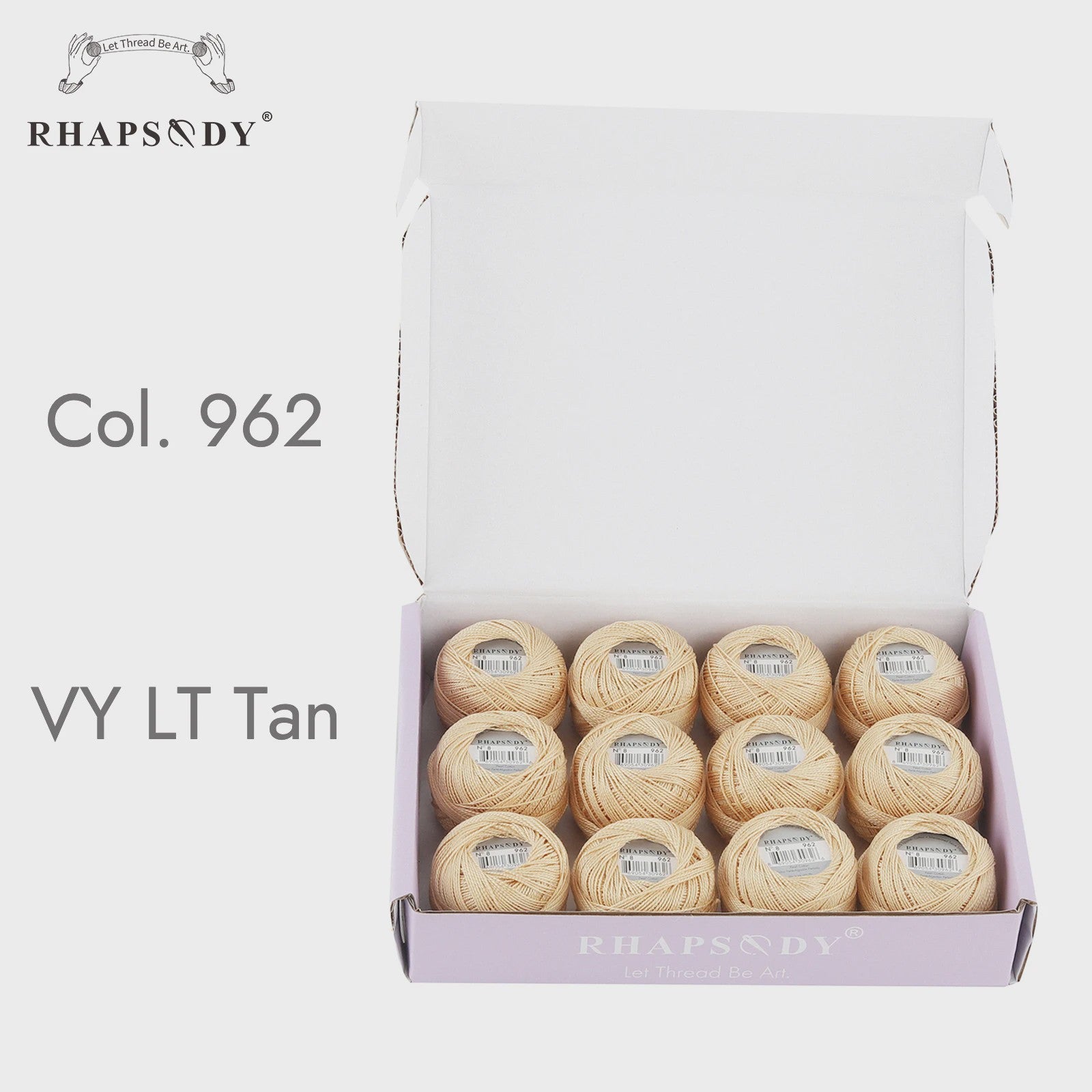 Rhapsody Pearl Cotton Garen Set - Maat 8 - 12 Bollen voor Haken, Borduren & Knutselen