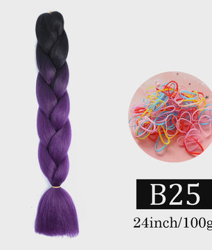 24 Inch Jumbo Braids Haarverlenging - Synthetisch Vlechtkapsel met Ombre Kleuren