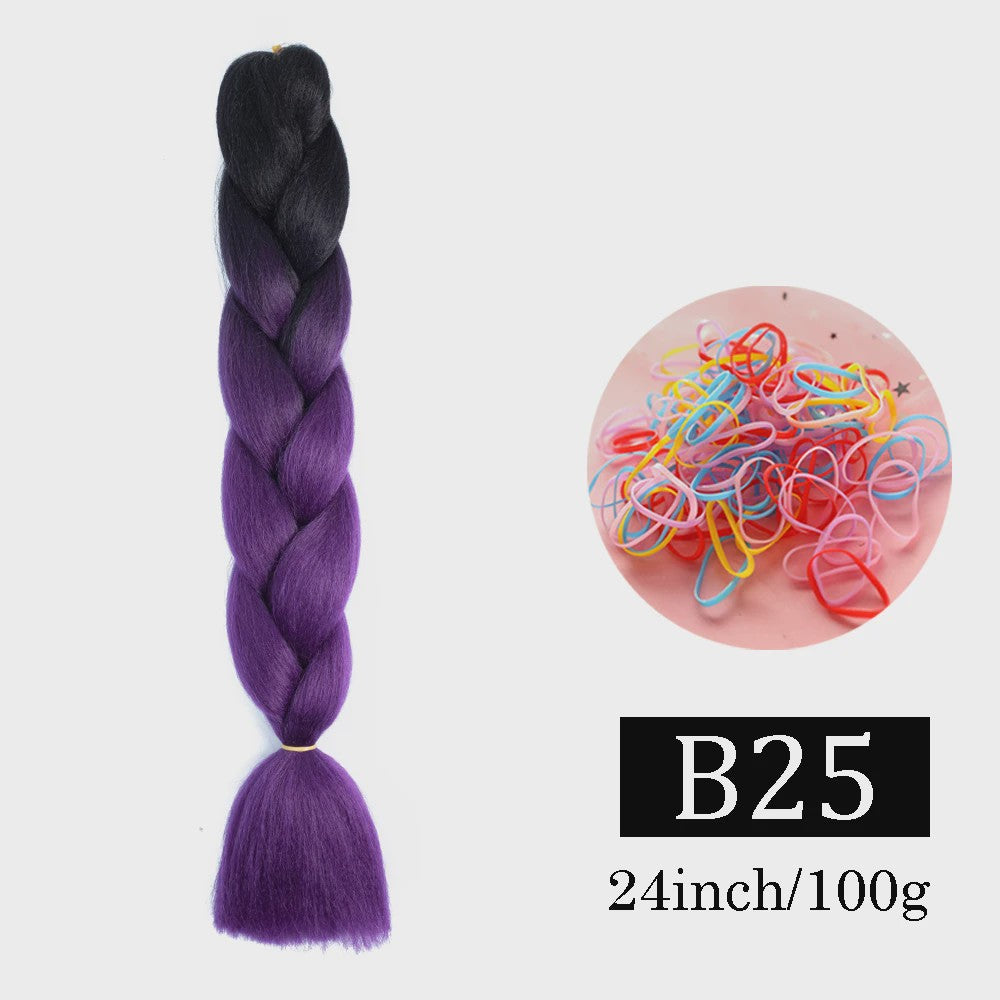 24 Inch Jumbo Braids Haarverlenging - Synthetisch Vlechtkapsel met Ombre Kleuren