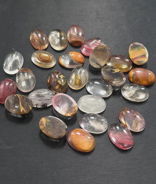 10x Kristal Cabochons Ovaal 13x18mm - Natuurlijke Helende Stenen voor Sieraden Maken