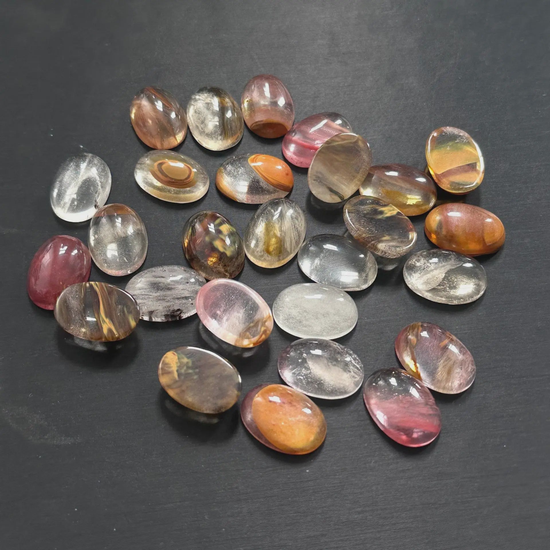 10x Kristal Cabochons Ovaal 13x18mm - Natuurlijke Helende Stenen voor Sieraden Maken