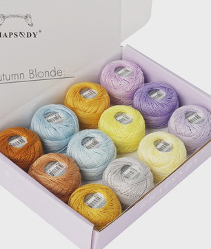 Rhapsody Pearl Cotton Garen Set - Maat 8 - 12 Bollen voor Haken, Borduren & Knutselen