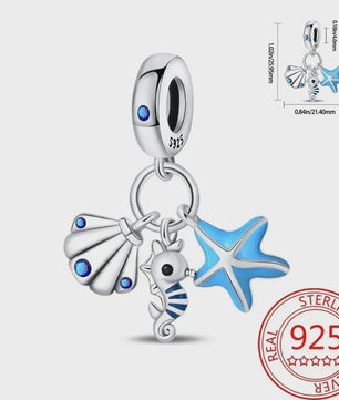 925 Sterling Zilver Oceaan Serie Bedel - DIY Armband Bedeltje voor Dames