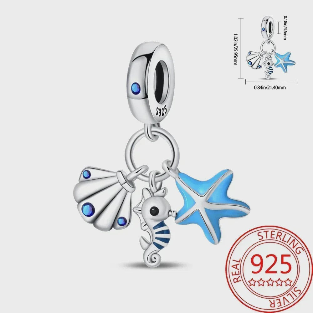 925 Sterling Zilver Oceaan Serie Bedel - DIY Armband Bedeltje voor Dames