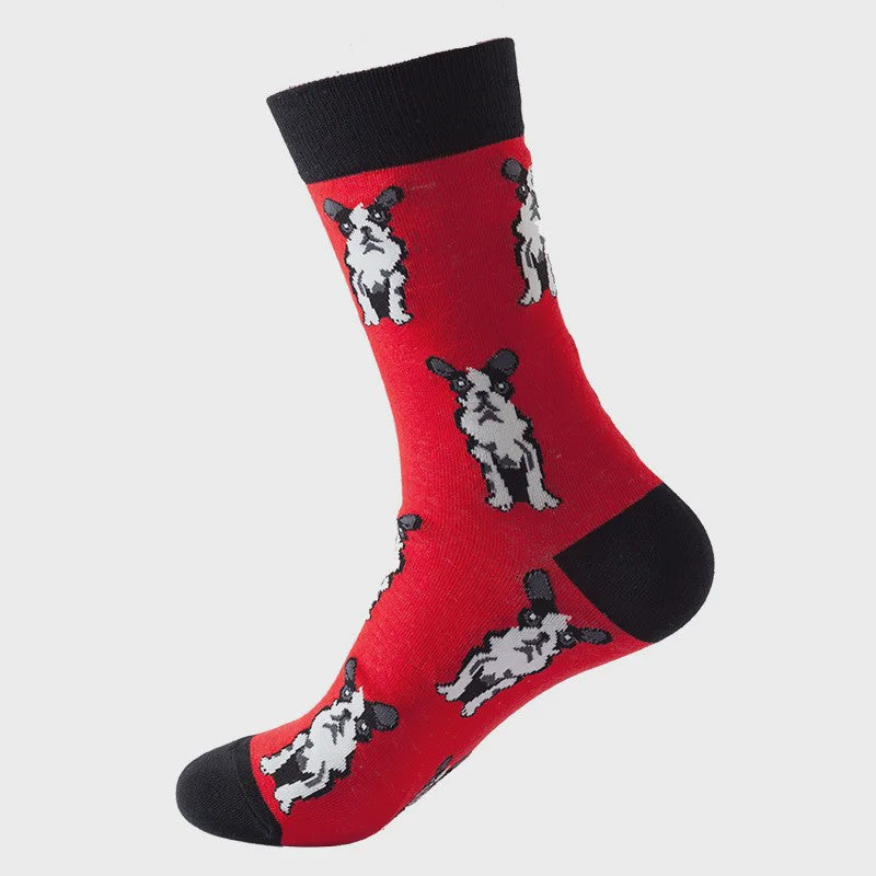 Unisex Katoenen Sokken met Vrolijke Fruit, Dieren & Kunst Prints - Hip Hop & Skateboard Stijl