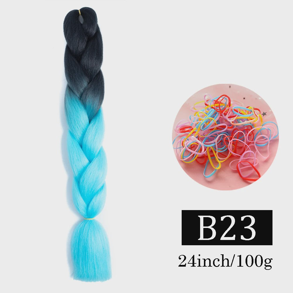 24 Inch Jumbo Braids Haarverlenging - Synthetisch Vlechtkapsel met Ombre Kleuren
