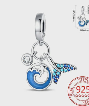 925 Sterling Zilver Oceaan Serie Bedel - DIY Armband Bedeltje voor Dames