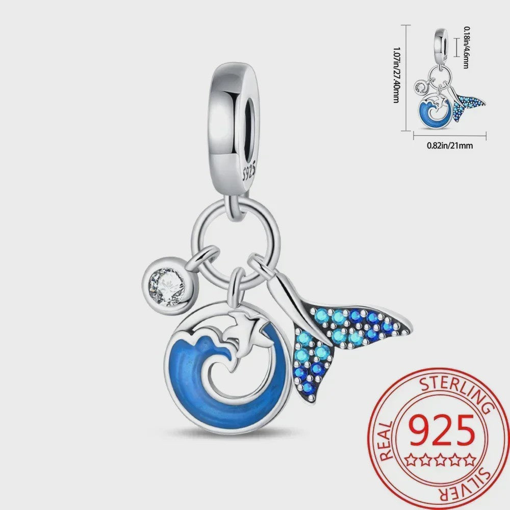 925 Sterling Zilver Oceaan Serie Bedel - DIY Armband Bedeltje voor Dames