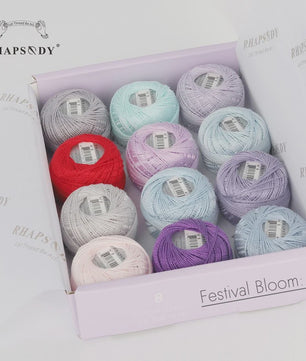 Rhapsody Pearl Cotton Garen Set - Maat 8 - 12 Bollen voor Haken, Borduren & Knutselen