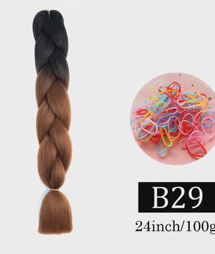 24 Inch Jumbo Braids Haarverlenging - Synthetisch Vlechtkapsel met Ombre Kleuren