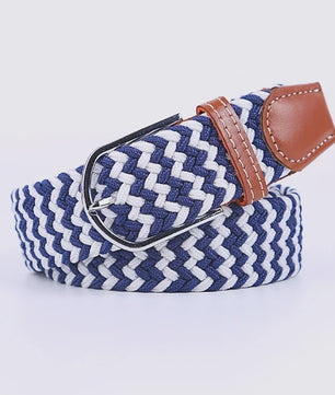 Unisex Gevlochten Elastische Riem met Pin Gesp - 107-130cm