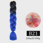 24 Inch Jumbo Braids Haarverlenging - Synthetisch Vlechtkapsel met Ombre Kleuren
