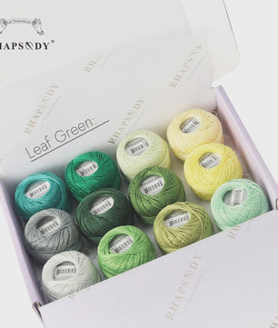 Rhapsody Pearl Cotton Garen Set - Maat 8 - 12 Bollen voor Haken, Borduren & Knutselen