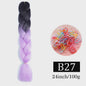 24 Inch Jumbo Braids Haarverlenging - Synthetisch Vlechtkapsel met Ombre Kleuren