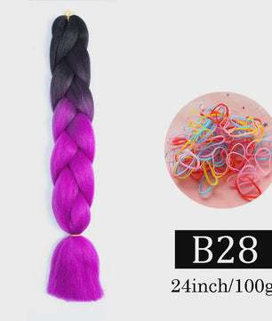 24 Inch Jumbo Braids Haarverlenging - Synthetisch Vlechtkapsel met Ombre Kleuren