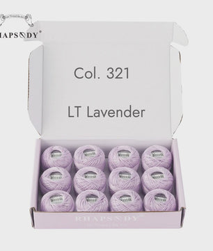 Rhapsody Pearl Cotton Garen Set - Maat 8 - 12 Bollen voor Haken, Borduren & Knutselen