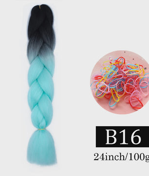24 Inch Jumbo Braids Haarverlenging - Synthetisch Vlechtkapsel met Ombre Kleuren