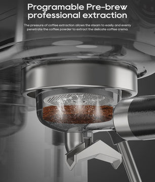HiBREW H10B Espresso Machine: 20 Bar, Instelbare Temperatuur, Koud & Warm, Super Slim Koffiezetapparaat