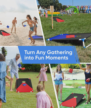 Draagbare Cornhole Toss Set - Outdoor Spel met 8 Bean Bags & Draagtas (3 x 2 Ft)