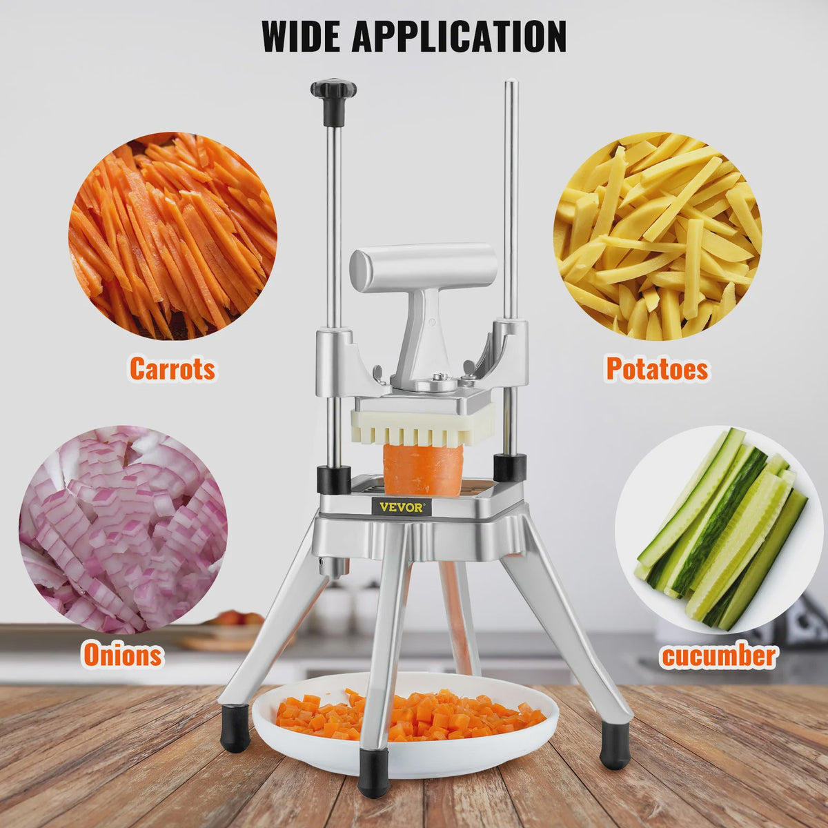 Professionele Groente Fruit Snijmachine - Heavy Duty Dicer & Slicer