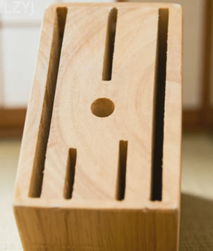 Extra Groot Houten Messenblok - Ruimtebesparende Keuken Organizer voor Messen tot 12 cm