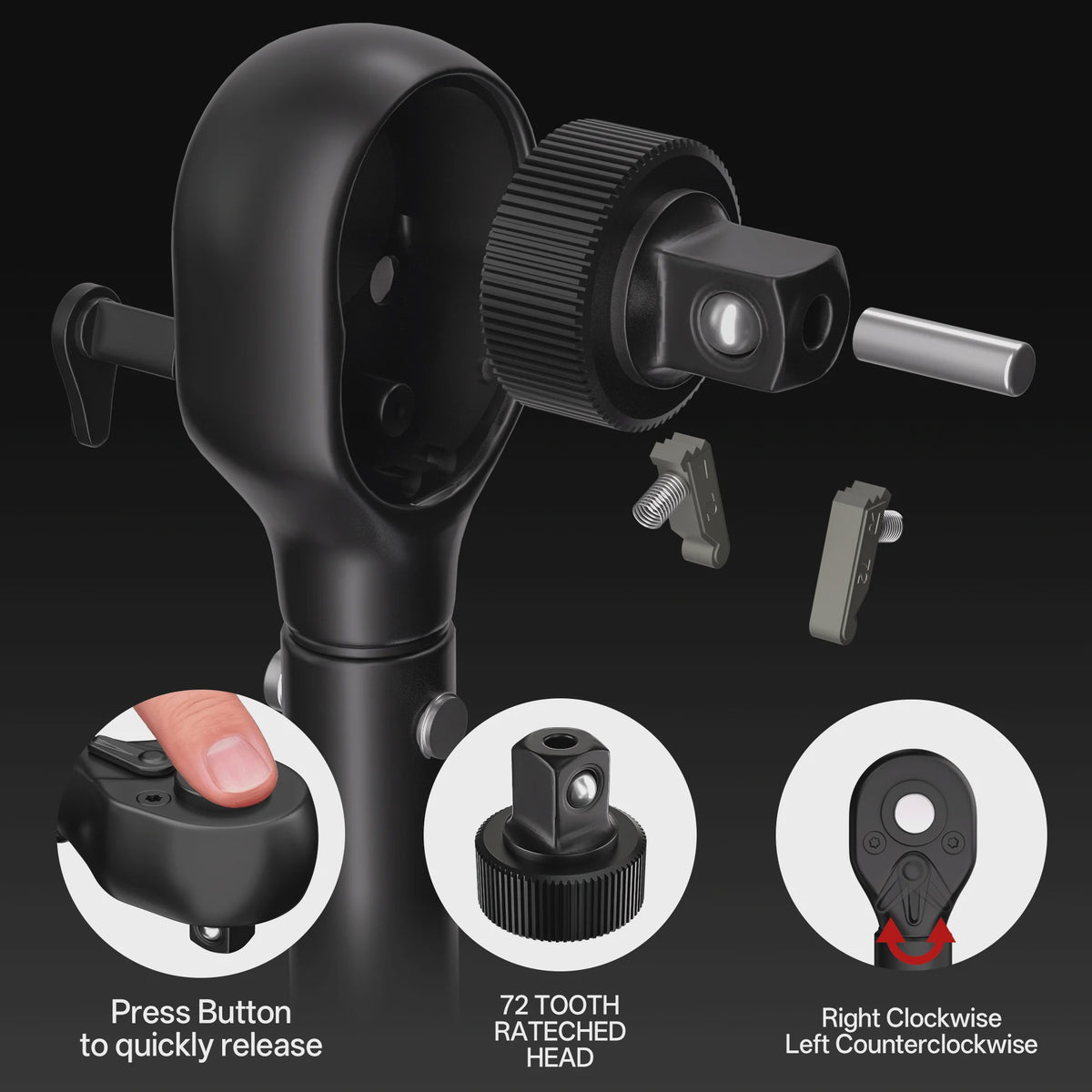 9-delige Momentsleutel Set (1/4", 3/8", 1/2") - Precisie & Duurzaamheid
