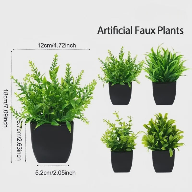 Kunstplant in Zwarte Pot - Decoratieve Groene Plant voor Huis, Kantoor & Feest