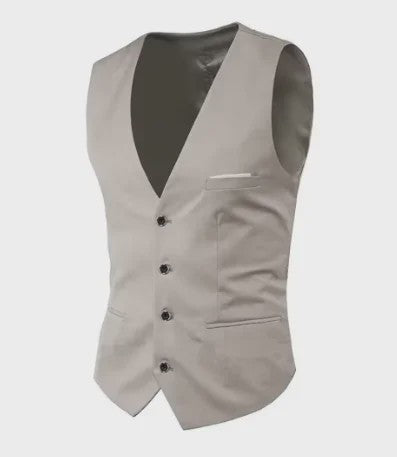 Stijlvol Heren Gilet - Slim Fit voor Bruiloft, Feest of Zakelijk