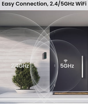 Dekco 5MP Ultra HD WiFi Video Deurbel met PIR Bewegingsdetectie & Tweeweg Audio