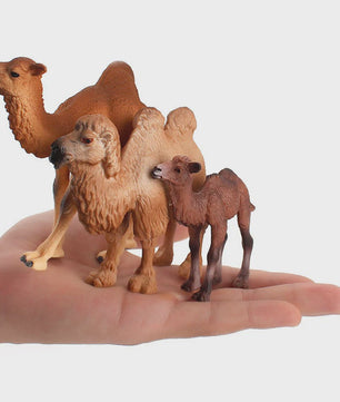 Realistische Alpaca & Kameel Figuren Set - Handgeschilderd, Educatief Speelgoed