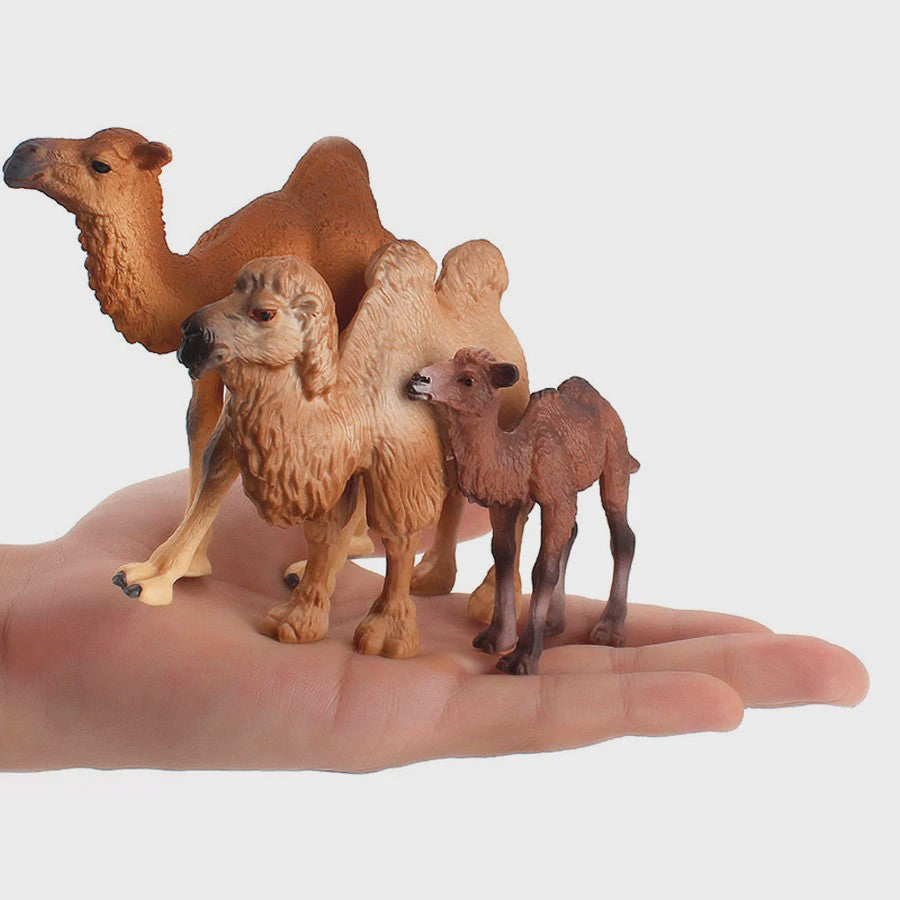 Realistische Alpaca & Kameel Figuren Set - Handgeschilderd, Educatief Speelgoed