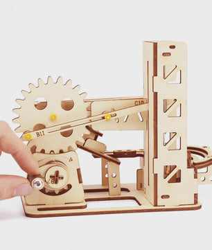 Houten 3D Puzzel: Spiraal Marble Run Modelbouw Kit voor Volwassenen en Tieners