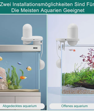Aquariums Fish Feeder with 2.5K Camera, App Control, Moisture Resistant Holiday Feeder, Precision Feeding System, Visual Monitor