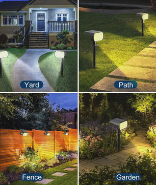 Solar Tuinspots Buiten - 74 LED, 3 Kleuren, IP65 Waterdicht, 2-in-1 Grondspots voor Tuin, Pad & Oprit