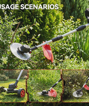 ONEVAN 9-inch Accu Grasmaaier & Grastrimmer - Borstelloos, 40000RPM, Opvouwbaar, Makita 18V Compatibel