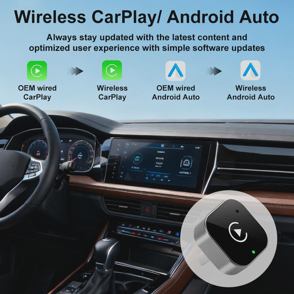 Draadloze CarPlay & Android Auto Adapter - 2-in-1 Carlinkplay Dongle