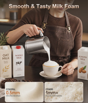 8-in-1 Elektrische Melkopschuimer: 8 Modi, 800ml, RVS, Latte Art & Meer