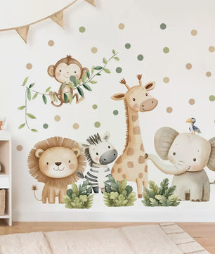 Schattige Bosdieren Muurstickers voor Kinderkamer, Babykamer & Peuterdecoratie - Vinyl Behang
