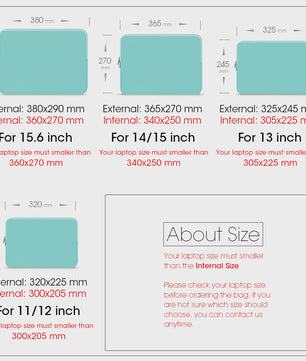 Zachte Katoenen Laptop Sleeve Tas - Beschermhoes voor 11" t/m 15.6" Laptops & Macbooks