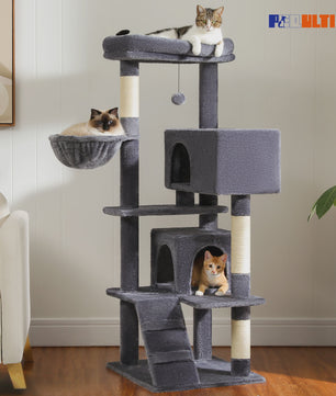 Luxe Kattenboom met Krabpalen, Hangmat en Knusse Condo - Grote Katten Toren